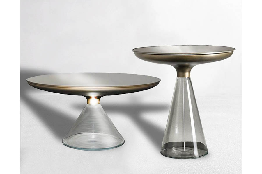 glass table top side table